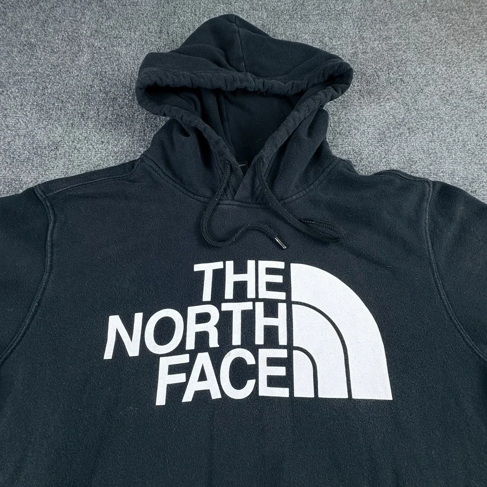 The North Face Hoodie Men M Black Logo Pullover Grunge Streetwear Gorpcore Hike